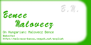 bence malovecz business card